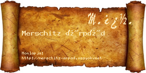 Merschitz Árpád névjegykártya